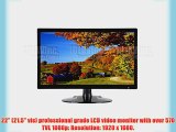 101AV Security Monitor 22-Inch Professional 3D Comb Filter HDMI VGA and Looping BNC Inputs