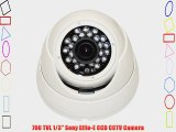 Saber CCTV 700 TVL WHITE SONY EFFIO-E Weatherproof IR SURVEILLANCE DOME SECURITY CAMERA