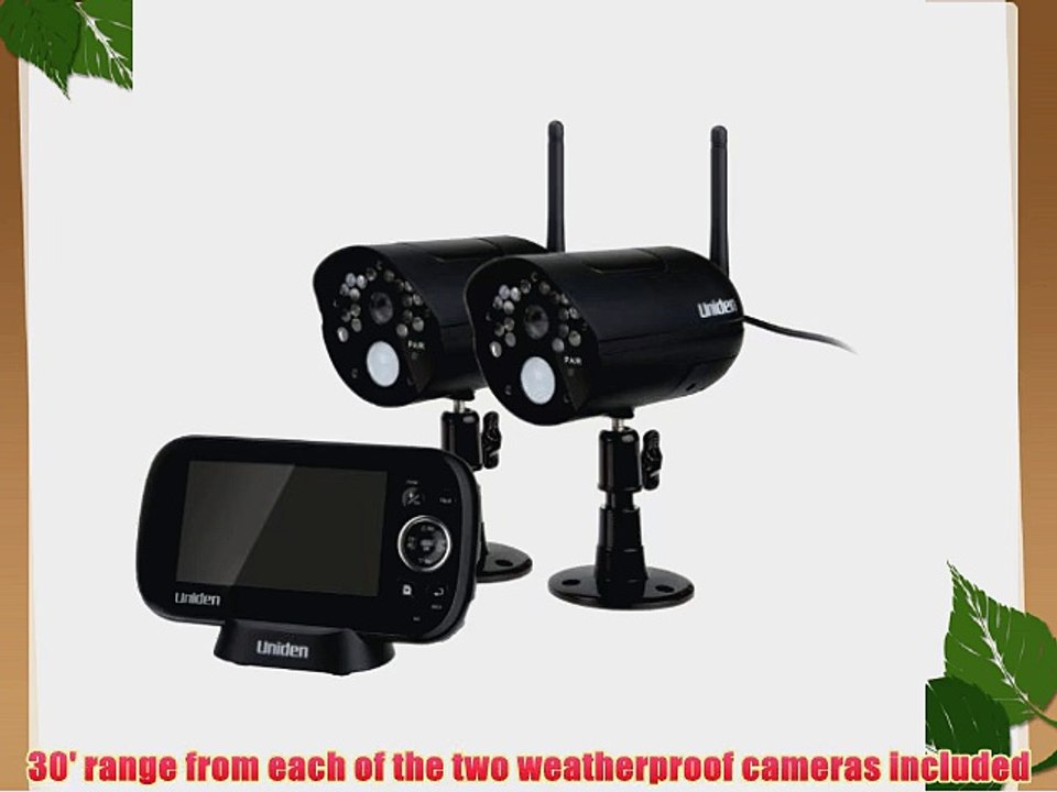 Uniden UDR444 Guardian 4.3-Inch Video Surveillance System with 2 Cameras (UDR444)