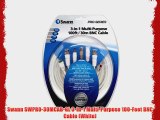 Swann SWPRO-30MCAB-GL 3-In-1 Multi-Purpose 100-Feet BNC Cable (White)