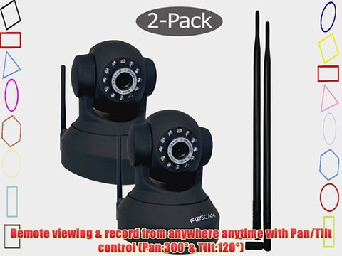 Foscam Pan And Tilt Wireless IP Camera with 9bdi antennas 2 pack FI8918W