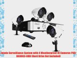 Zmodo Surveillance System with 4 Weatherproof IR Cameras PKD-DK0863-NHD (Hard Drive Not Included)