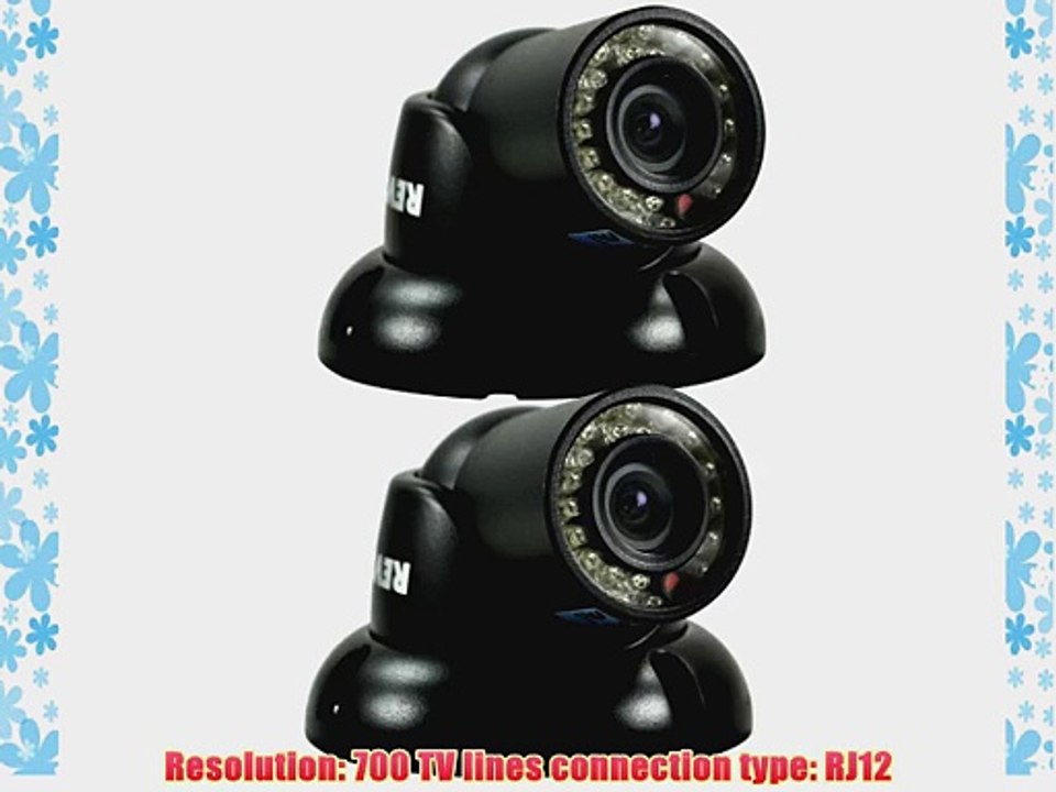 Revo RCTS30-3BNDL2 700 TVL Indoor/Outdoor Mini Turret Surveillance Camera with 100-Feet Night
