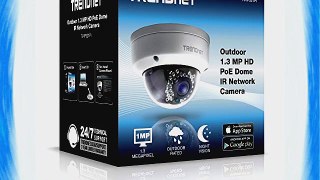 TRENDnet Outdoor 1.3 MP HD PoE IR Dome Network Surveillance Camera TV-IP321PI