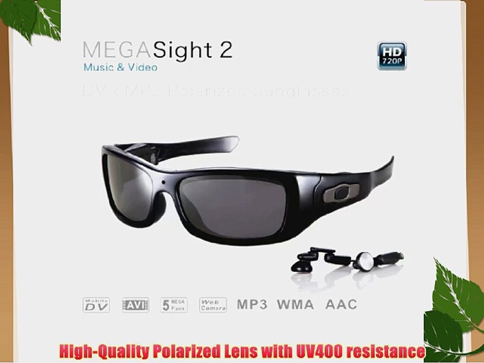 5.0 Mega pixels HD 1280X720 Spy Camera Sunglasses with MP3 player 8GB