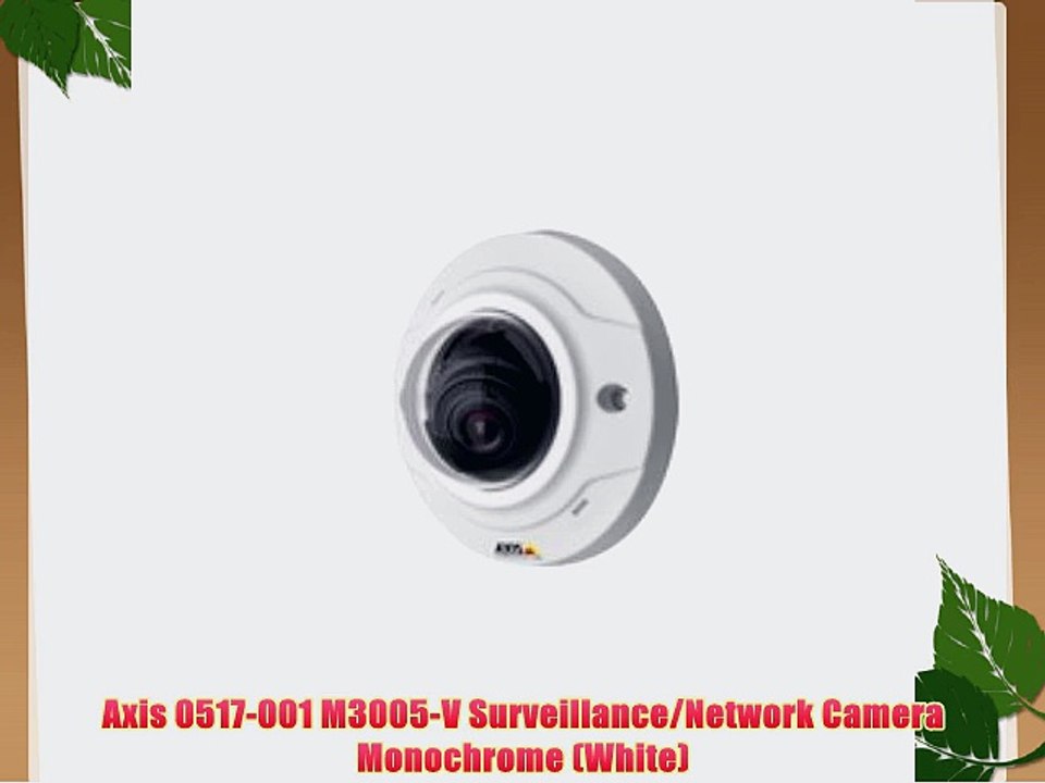 Axis 0517-001 M3005-V Surveillance/Network Camera Monochrome (White)