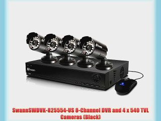 SwannSWDVK-825554-US 8-Channel DVR and 4 x 540 TVL Cameras (Black)