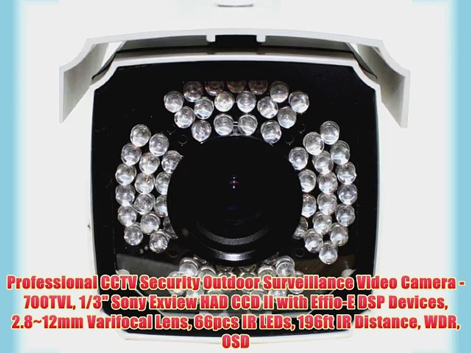 Professional CCTV Security Outdoor Surveillance Video Camera - 700TVL 1/3 Sony Exview HAD CCD