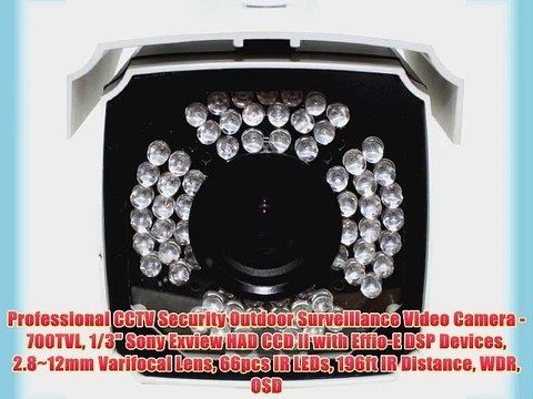Professional CCTV Security Outdoor Surveillance Video Camera - 700TVL 1/3 Sony Exview HAD CCD
