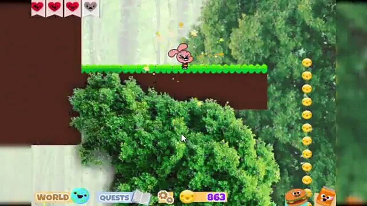 Cartoon Network Games  The Amazing World of Gumball   Nightmare In Elmore Forest all levels