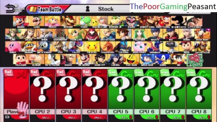 Super Smash Bros. For Wii U 8 Player Team Battle - Playing As Bowser