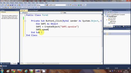 Visual Basic .NET Tutorial 9 - Text To Speech in VB.NET