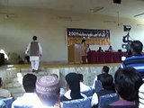 urdu speech by Ajmal Shah in all karachi universities speech contest(gurbat or shidat pasandi)
