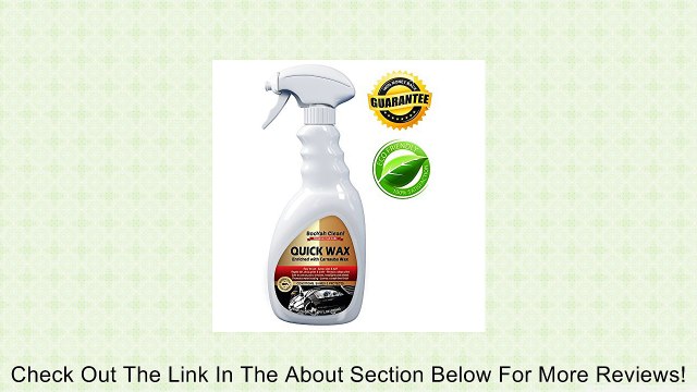 Quick Wax Car Spray Wax 24 fl. oz. Best Car Wax Spray For Paint, Windows, Headlights & Wheels with Carnauba Wax and Beeswax by BooYah Clean! Quickly Delivers a Brilliant, Natural Shine Without Streaking. New Car Wax Conditions and UV Protects. Repels Dirt