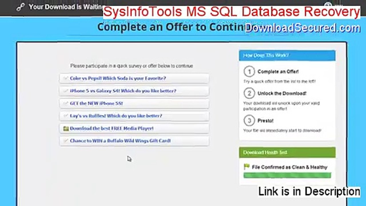 SysInfoTools MS SQL Database Recovery Download (Download Now)