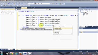 Visual Basic .NET Tutorial 38 - Displaying Computer information using VB.NET
