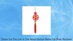 Car Auto Handmade Braid Tassel Decor Chinese Knot Red Ornament 15.7