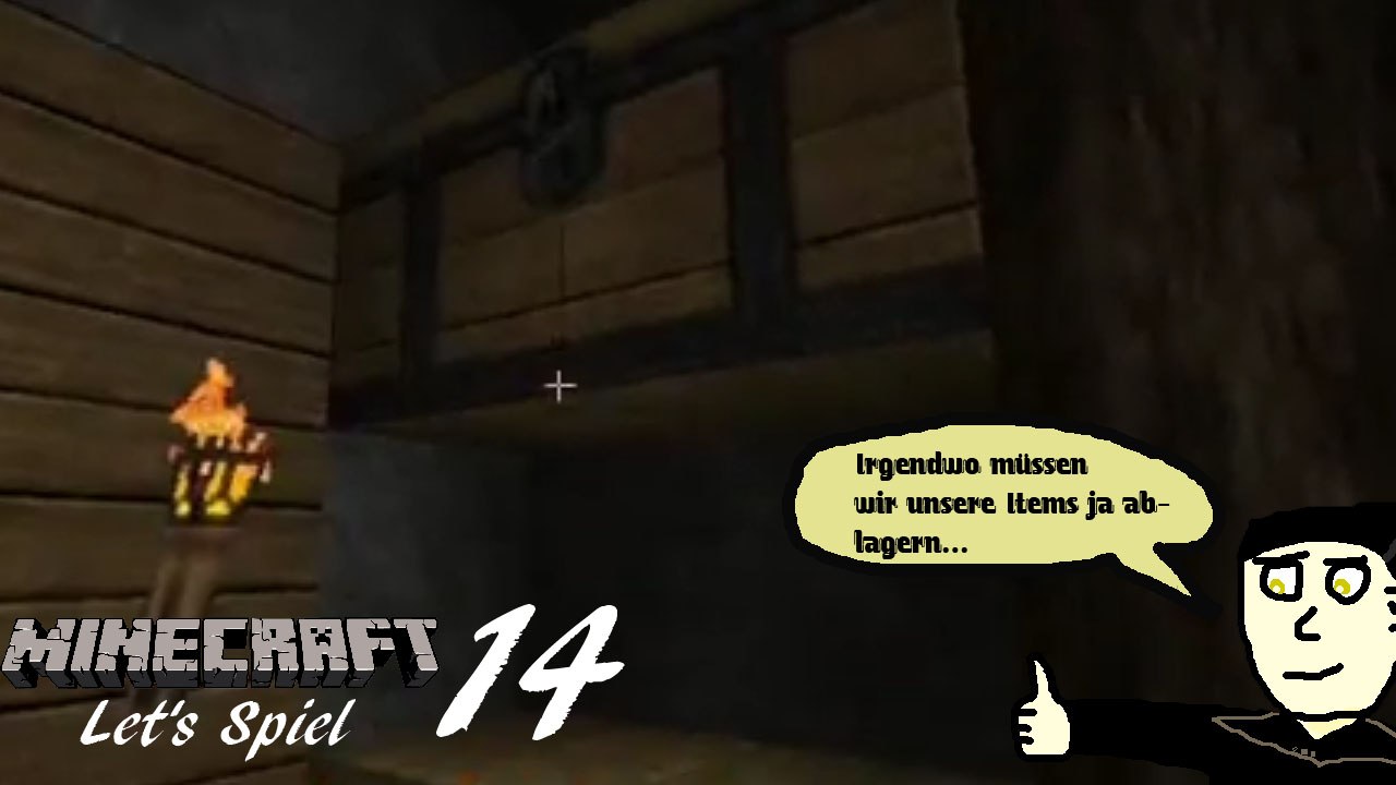 Minecraft "Let's Spiel" (Let's Play) 14: Anfang des Lagerraums