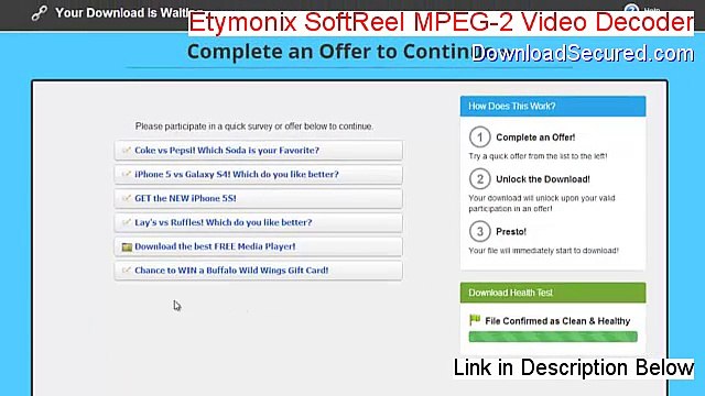 Etymonix SoftReel MPEG-2 Video Decoder Crack (Instant Download)