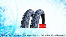 Tire 2.50 - 16 Front/Rear Motorcycle Dual Sport On/Off Road SET OF TWO Review