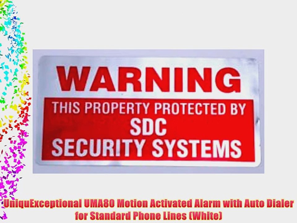 UniquExceptional UMA80 Motion Activated Alarm with Auto Dialer for Standard Phone Lines (White)