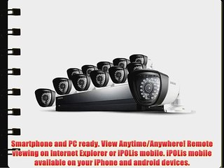 Samsung SDS-P5122 16 Channel CCTV Surveillance DVR Security System 1TB HDD 12 720TVL Box Cameras