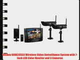 Uniden UDW20553 Wireless Video Surveillance System with 7-Inch LCD Color Monitor and 3 Cameras