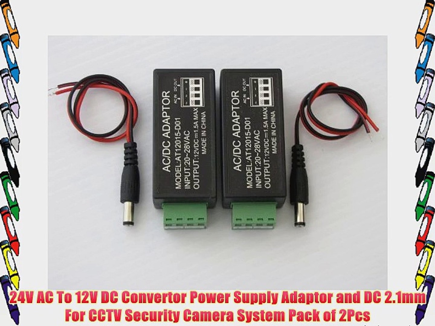24V AC To 12V DC Convertor Power Supply Adaptor and DC 2.1mm For CCTV  Security Camera System - video Dailymotion