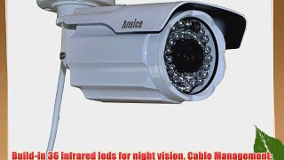 CCTV Camera(White) Day Night 36 Infrared Leds Wide Angle 3.6mm 1000tvl Cmos with Ir-cut Bullet