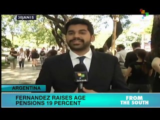 Fernandez raises senior pensions 19 percent