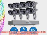 SVAT PRO 8CH H.264 1 TB Smart Security DVR with 8 Ultra Hi-res Outdoor Surveillance Cameras