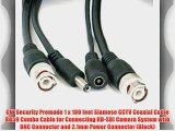 GW Security Premade 1 x 100 feet Siamese CCTV Coaxial Cable RG59 Combo Cable for Connecting