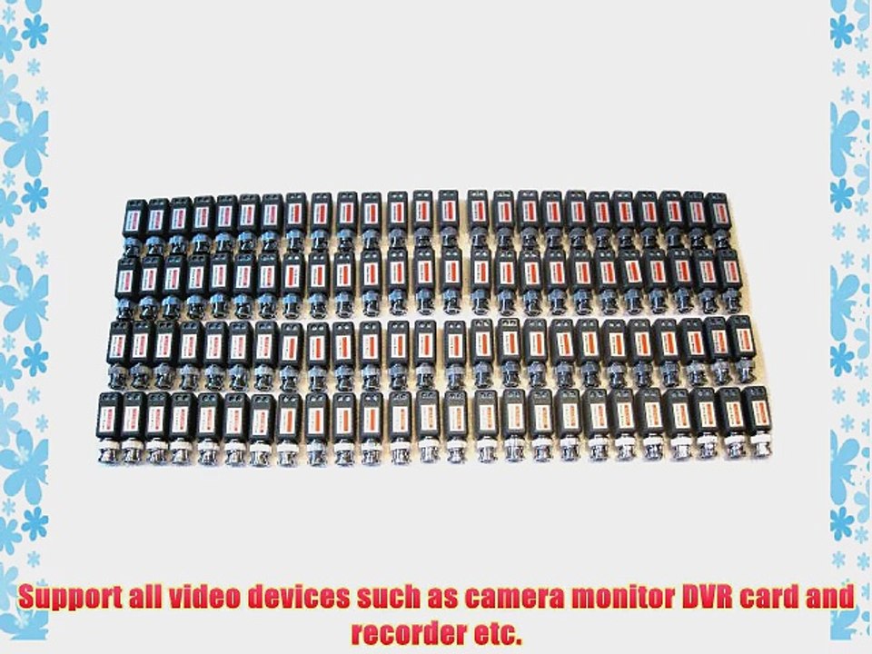 100 (50 Pack of 2) Mini CCTV BNC Video Balun