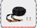 Masione 4 PACK 50ft security camera video audio power cable wire cord for cctv dvr surveillance