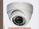 iPower Security SCCAME0044 Indoor Outdoor 850TVL Dome Security Camera with 70-Feet 3.6mm 24