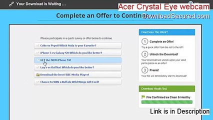 Acer Crystal Eye webcam Free Download - Free of Risk Download [2015]