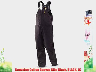Browning Cotton Canvas Bibs Black BLACK LG