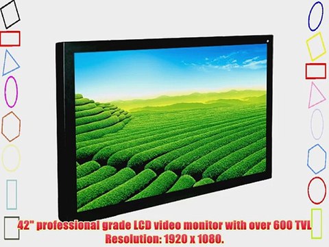 Professional Security Monitor 42 Metal Frame CCTV LCD Display VGA BNC HDMI 16:9 PIP