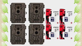 (4) MOULTRIE Game Spy A-5 Low Glow Infrared 5 MP Digital Game Cameras   SD Cards