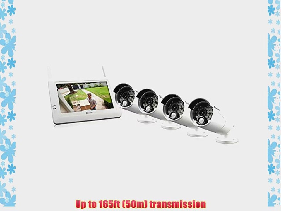 Swann ADW-410 Digital Wireless Security Monitor System with Three (3) Additional Security Cameras