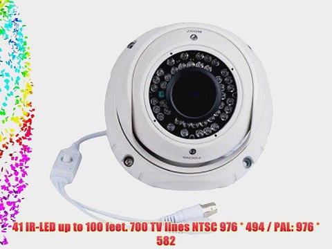 Aposonic A-CDMVP04 700TVL 960H 2.8-12mm Weather-Proof Day and Night Vision CCTV Surveillance