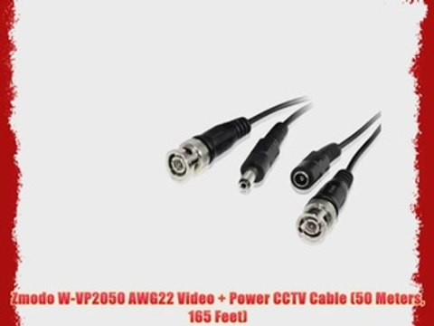 Zmodo W-VP2050 AWG22 Video Power CCTV Cable (50 Meters 165 Feet)