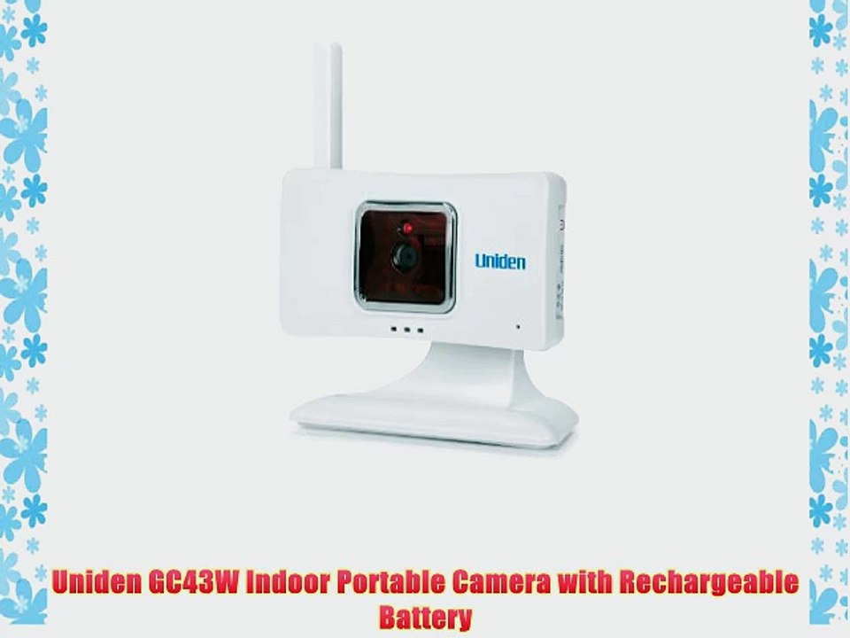 Uniden GC43W Indoor Portable Camera with Rechargeable Battery