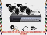 iPower Security SCCMBO0001-500G 4-Channel 500GB Hard Disk Full D1 DVR Security Surveillance