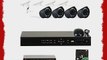 GW Security 4 Channel 1080P PoE NVR HD IP Security Camera System with 4 Indoor/ Outdoor 2.8-12mm