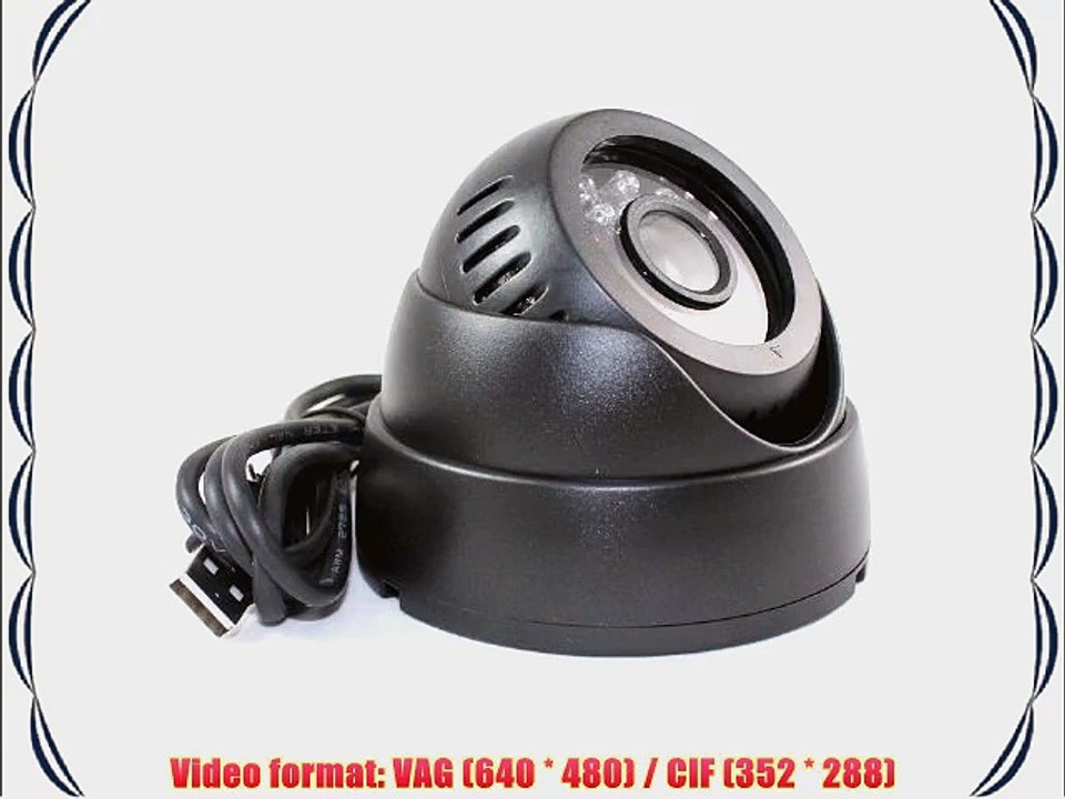 HAMSWAN K802 USB Motion Detection Night Vision Home Security DVR Dome Camera TF Card Slot