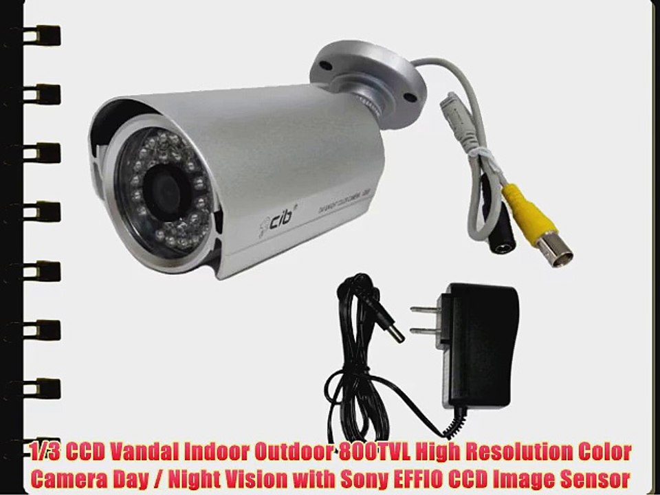 CIB CUC7656 800TVL Outdoor CCD Bullet Infrared Day Night Security Camera w/ Sony Sensor