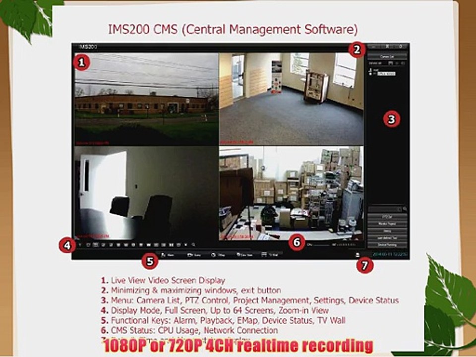 iSmart 4CH POE NVR with HDMI Out HD 1080P Resolution CCTV Security System with P2P QR Code