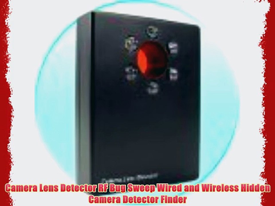 Camera Lens Detector RF Bug Sweep Wired and Wireless Hidden Camera Detector Finder