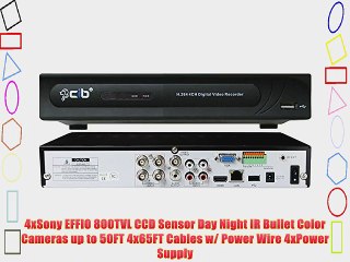 Скачать видео: CIB K404W500G8752 4CH Network Security Surveillance DVR w/ Four CCD Cameras S...